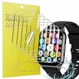 Blueshaweu Schutzfolie Kompatibel für KIPTUMTEK 2023 Smartwatch 1.96 Zoll L55, HD klar Flexible TPU Displayschutzfolie [6 Stück] für KIPTUMTEK L55 Smartwatch (transparent)
