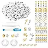 UOONY 300 Buchstabenperlen, geeignet für DIY Perlenketten, Armbänder, Halsketten und Ohrringe als kreative Geschenke