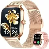 LODIMEKE Smartwatch Herren Damen Telefonfunktion Blutdruck Herzfrequenz Schlaf, 1.96’’ AI Fitnessuhr 100+ Sportmodi, IP67 wasserdichte Schrittzähler Wecker Taschenrechner Visitenkarte iOS Android