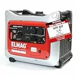 ELMAG Inverter Stromerzeuger SEBSS 3000Wi 2,6 kVA Benzin Stromgenerator mit 4-Takt-Motor, leise & kraftvoll Stromaggregat mit ECO-Modus, 2 x 230V, USB & 12V Für Camping, Outdoor & Notstrom