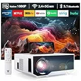 Neuer Beamer,4K-Unterstützung 5G WiFi projektor mit 20000 Lumen 300' Display Am Abend Outdoor Beamer Heimkino, kompatibel mit Smartphones/TV-Stick/PS5 /USB