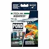 JBL Wassertest-Set, mit 50 Tests und Zubehör, Für Teich-, Leitungs- und Brunnenwasser, PROAQUATEST POND Check pH/KH