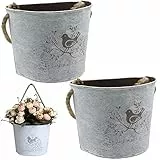 fuxunamz Blumenkorb Pflanzgefäße Hängetöpfe Blumentopf Wandvase Halbrunde Hängende Blumenkübel Innen und Außen Wand Hänge Dekoration für Innenhof Gartendekoration Sukkulenten Kräuterwand, 2 Stück