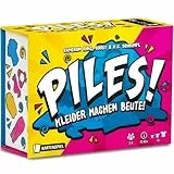 Game Factory 646073 Piles, schnelles Kartenspiel für 2 bis 8 Personen, rasantes Sammelspiel, Reaktionsspiel für Erwachsene und Kinder ab 8 Jahren, deutsche Edition
