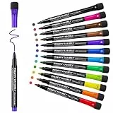 ANYUKE Whiteboard Marker: 12 Farbe Boardmarker mit Schwamm Magnete, Dry Erase Marker für Magnettafel Flipchart, Abwischbare Stifte Lehrer Zubehör Schule Zuhause Büro (12 Farben)