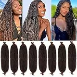 Xtrend Kunsthaarverlängerungen, 60 cm, weiches federndes Afro-Twist-Haar, vorgetrennt, für Faux Locs Natural Marley Ombre Crochet Braids, 8 Strähnen/Packung, 8 Packungen, T30#