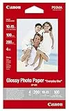 Canon Fotopapier GP-501 glänzend weiß - 10x15cm 100 Blatt für Tintenstrahldrucker - PIXMA Drucker (200 g/qm), PG-40