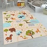 Paco Home Kinderteppich Teppich Kinderzimmer Spielteppich Junge Mädchen Modern rutschfest, Grösse:80x150 cm, Farbe:Bunt 2