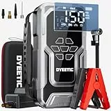 6000A Starthilfe Powerbank mit 150PSI Kompressor, 21800mAh 12V Auto Starthilfe Starter Tragbares Autobatterie Booster für Auto/Moto (alle Benzin und 10,0L Diesel Motoren), mit LED Taschenlampe QC3.0