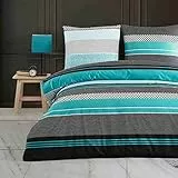 Buymax® Bettwäsche 200x220 100% Baumwolle 3-Teilig Bettbezug - Bettwäsche-Sets 200 x 220cm mit 2 mal Kissenbezüge 80x80cm, ÖKO-TEX Renforcé-Bettdeckenbezug Set mit Reißverschluss