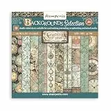 Stamperia - Scrapbook Paper Pad for Scrapbooks, Albums, Cards, Bullet Journals and More, Acid Free, Double-Sided, Perfect for Crafts and Gifting (Gardens of Time Background Selection) (20.3 x 20.3cm)