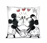 Klaus Herding GmbH Mickey und Minnie Maus Kissenbezug Love 40x40cm Kissenhülle
