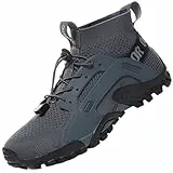 VTASQ Herren Damen Wanderschuhe Anti-Rutsch Wanderstiefel Trekkingschuhe Leicht Atmungsaktiv Outdoorschuhe Männer Sportschuhe Kletterschuhe Trail Running Traillaufschuhe Unisex Grau 40 EU