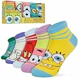 Spongebob Schwammkopf Socken Herren, Ankle Socks 5er-Pack, Weich & Atmungsaktiv - Männer Geschenke