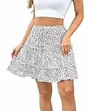 Vcindai Damen Sommer Kurz Röcke Boho Rock Minirock Blumen Sommerrock