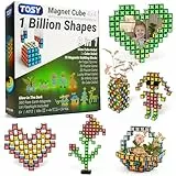 TOSY Magnet Cube 4x4 – 70 Bausteine, 560 Magnete, multifunktional: kreative Bausteine, verwandelbarer Fidget-Spinner, Puzzle-/Infinity-Würfel, Kinder, leuchtendes STEM-Spielzeug