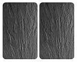 WENKO Herdabdeckplatte Universal XL, 2er Set Herdabdeckung für alle Herdarten, Gehärtetes Glas, Je 40 x 52 cm, Mehrfarbig