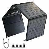 SinKeu 40W Tragbares Solarpanel mit 3 Ausgängen, 18V DC/USB/Type-C PD30W, 1,5 kg leichtes & faltbares monokristallines Solarladegerät für Handys, Powerbanks, Powerstation, Generator, Campingausflug