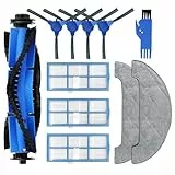 liveryde Zubehör Ersatzteile kompatibel für Proscenic 850T, für Ultenic D5s Pro, für Ultenic D5s Pro+, für Uoni S1 Roboterstaubsauger, 1 Hauptbürste, 4 Seitenbürste, 3 Hepa Filter, 2 Wischtücher