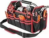 Hatriel Wasserdichte Werkzeugtasche, faltbar, groß, leer, mit Verstellbarem Schultergurt und Tragegriff, für Hausgebrauch, Elektriker