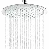 Regendusche Duschkopf 8 Zoll, Regenduschkopf aus 304 Edelstahl Verstellbarer Kopfbrause, Rund Brausekopf mit Poliert Spiegeleffekt für Wand oder Decke, Einbauduschköpfe 20cm