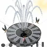 AMZtime Solar Springbrunnen für Außen, Neuestes Upgrade Solarbrunnen für Draussen mit 6 Effekte,Solar schwimmender Fontäne Pumpe für Wasserspiele,Gärten,Vogeltränken,Teich oder Fisch-Behälter