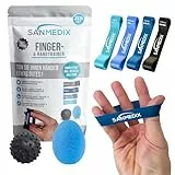 Sanmedix Handtrainer Fingertrainer Set 6-teilig – Griffkraft- & Unterarm-Training, Handtherapie bei Arthrose, Karpaltunnel & Sehnenscheidenentzündung – zur Stärkung und Entlastung