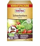 Substral Naturen Schneckenkorn Limex Fe, 1,5kg für 500qm - wetterfestes Granulat gegen Schadschnecken an Gemüse & Obstkulturen, 14 Tage-Wirkung