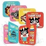 merka Babybuch auf Manieren – 15,2 x 15,2 cm, mehrfarbig, Manier-Set – wasserdichtes Buch für Kleinkinder und langlebiges Kunststoff-Badespielzeug