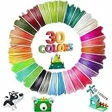YeaHapiday 3D Stift Filament PLA, 30 Farben 3D Druck Filament 1,75mm, je 5 M | 3d Stift Nachfüllpacks Farben Set,3D Stiftminen für MYNT3D, SCRIB3D, Dikale, KreativKids (3D Stift nicht Enthalten)