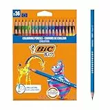 BIC Kids 950526 Buntstift ECOlutions EVOLUTION, 36 Stück, 36 Farben sortiert