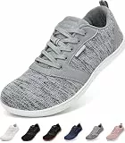 LENUVER Barfußschuhe Damen Sommer Barfussschuhe Herren Traillaufschuhe Atmungsaktiv Straßenlaufschuhe Leichte Fitnessschuhe Schnell Trocknend Sneaker (Grau, 43EU)