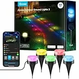 Govee Bodenleuchten Außenbereich 15m, IP67 Wasserdichte Bodenstrahler, 100 Lumen RGBIC mit Warmweiß, App-Steuerung, Gehwegbeleuchtung mit 63 Szenenmodi, Synchronisierung mit Musik,15er-Pack