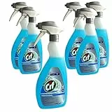 CIF Profi Glasreiniger Scheibenreiniger Fensterreiniger Fensterputz Spiegel und Glasflächen Reiniger fettlösend - Made in germany (6 x 750ml Sprühflasche)
