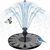 AISITIN 3.5W Solarbrunnen für Draussen (φ180mm) Solar Springbrunnen für Außen mit 4 Stützstangen Solar Teichpumpe mit 6 Düsen Solar Schwimmender Fontäne Pumpe für Garten/Teich/VogelBad/Wasserspiel