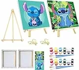SOMHORN Malen Nach Zahlen Erwachsene Kind Cartoon Bild Faltenfreie Leinwand Acryl Pigment Home Deko Geburtstag Festival Geschenk 2 Pack (7.8x7.8in/20x 20cm)