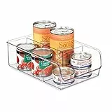 iDesign boîte de rangement à 3 compartiments, bac plastique moyen pour le placard ou le tiroir, bac alimentaire empilable sans couvercle, transparent, Durchsichtig