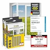 EASYmaxx Insect Protect Fliegengitter Fenster mit Magnetbefestigung | zuschneidbares Moskitonetz | Insektenschutz Fenster bis 150 x 180 cm | Mückenschutz Magnet - leichte Montage [2 Stück]