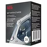 AEG AEL08 Anti-Kalk-Patronen für Dampfbügeleisen SI7-1-4WB (Weichwasser-Aktivator, Vorbeugung von Verkalkung, hocheffiziente Filtration, Zubehör Bügeleisen, einfache Handhabung, 2 Stück, weiß)