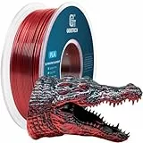 GEEETECH Silk Dual Color Filament 1,75mm,1KG/Spool für 3D Drucker, Silk Schwarz&Rot