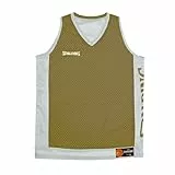 Spalding - Wende-Tank-Top - Basketball-Top - Khaki/Silbergrau - Größe XL - Sportbekleidung - Basketball