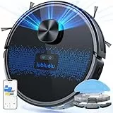 Lubluelu Saugroboter mit Wischfunktion 2-1, 4000Pa Staubsauger Roboter Lasernavigation mit 5 Karten, 55 dB Roboterstaubsauger mit APP Steuerung, Ideal für Tierhaare, Teppiche, Hartböden
