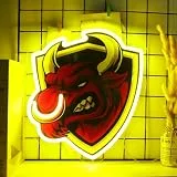 ENUOLI Kuh-Neonlichtschild, UV-bedrucktes LED-Leuchtschild, dimmbar, USB-betrieben, coole Stier-Neonlichter, Kunst-Wanddekoration für Schlafzimmer, Wohnzimmer, Studentenwohnheim, Bar und Partys