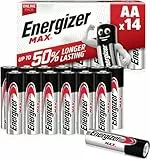 Energizer Max AA Batterie (14 Stück) - Alkali-Batterien 1,5V - Power für verschiedenste Geräte des täglichen - 100% plastikfreie Recycelbar Verpackung - 10 Jahre lagerfähig [Exklusiv bei Amazon]