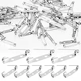 60 Stück Broschennadeln, Anstecknadeln zum Basteln Sicherheitsnadeln Klein Broschennadel Safety Pins Anstecknadeln zum Basteln Sicherheitsnadel Brosche Verschluss Pins für DIY (25 30mm Silber)