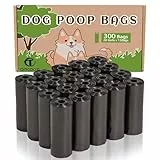 AiTodos® 300 Stück Hundekotbeutel, Schwarz, Geeignet zum Verlassen des Hauses, Kotbeutel für Hunde - 30 * 21,5 cm, Polyethylen-Material, Tragbar - Hunde Kotbeutel (20 Rollen, 15 pro Rolle)