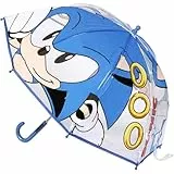 CERDÁ LIFE'S LITTLE MOMENTS Sonic the Hedgehog Regenschirm für Kinder mit dynamischem Design – Windfester Kinderschirm mit sicheren Illustrationen und kindgerechter Handöffnung