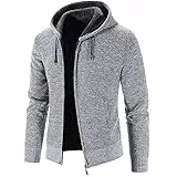 TIMELYE Kapuzen-Strickjacke Für Herren Elegant Strickpullover Herren Strick Leichte Jacke Herren Grobstrickjacke Jacket Leichte Strickfleecejacke Herren Herren Fleecejacke