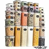 GoMaihe Vorratsdosen mit Deckel Luftdicht Aufbewahrungsbox: 32er Aufbewahrungsbox Küche Set für Mehl Müsli Spaghetti