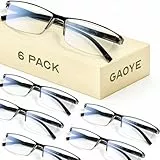 Gaoye 6 Pack pack Lesebrillen herren/damen mit blaulichtfilter Augenoptik Brille Lesehilfe für Herren Damen